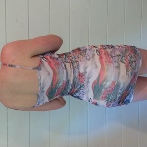 pretty little thing ruched bodycon dress size s